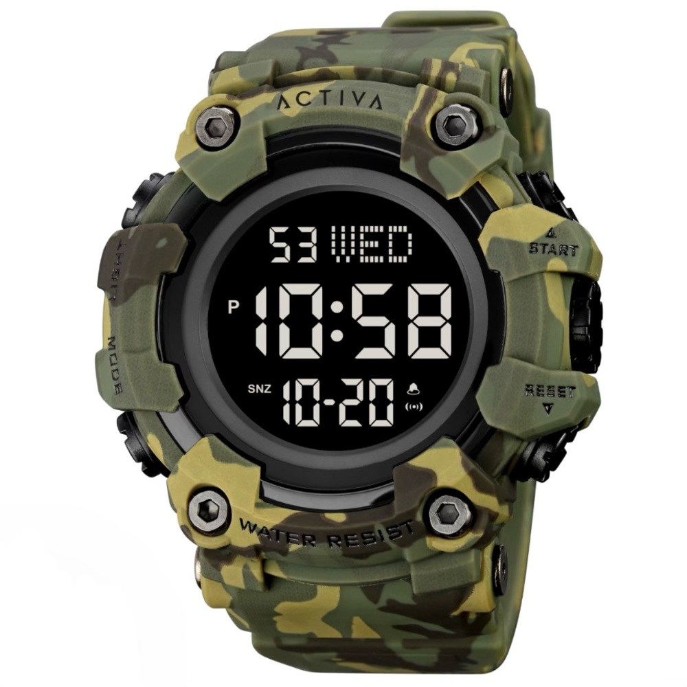Activa X Invicta Digital Men's Watch - 56mm, Camouflage, Green